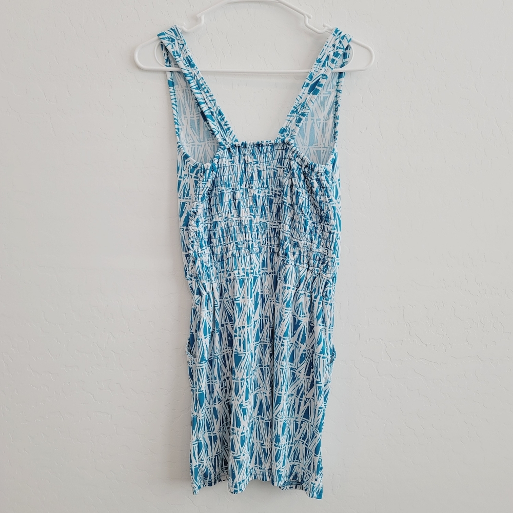 Uniti Stretch Blue and White Romper Size Large - Picture 12 of 14
